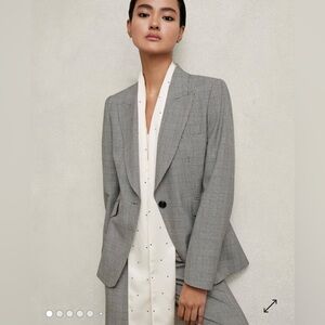 REISS- Brooklyn Gray Check Blazer+Pant Suit